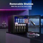 LHRIVER Mini Beverage Cooler - 48 Can Capacity