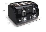 Sunbeam 4-Slice Wide Slot Toaster, Black