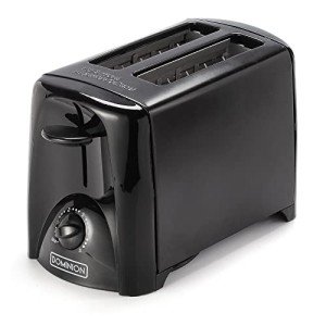 Dominion Black 2-Slice Toaster with Shade Control