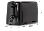 Dominion Black 2-Slice Toaster with Shade Control