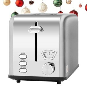 Stainless Steel 2-Slice Toaster with Wide Slot
