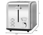Stainless Steel 2-Slice Toaster with Wide Slot
