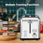 Stainless Steel 2-Slice Toaster with Wide Slot