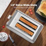 Stainless Steel 2-Slice Toaster with Wide Slot