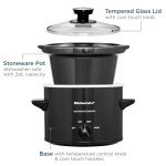 Elite Gourmet 2 Quart Electric Round Slow Cooker