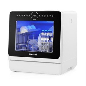 Portable Countertop Dishwasher with Built-in Water Tank