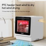 Portable Countertop Dishwasher with Built-in Water Tank