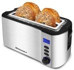 Elite Gourmet 2-Slice Extra Wide Stainless Steel Toaster