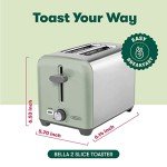 BELLA 2-Slice Stainless Steel Toaster with Wide Slots