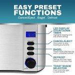 Elite Gourmet 2-Slice Extra Wide Stainless Steel Toaster