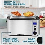 Elite Gourmet 2-Slice Extra Wide Stainless Steel Toaster