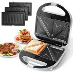 Aigostar 3-in-1 Sandwich Maker and Panini Press