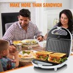 Aigostar 3-in-1 Sandwich Maker and Panini Press