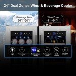 Tylza 24-Inch Dual Zone Wine and Beverage Cooler