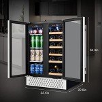 Tylza 24-Inch Dual Zone Wine and Beverage Cooler