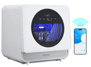 Silonn Portable Mini Countertop Dishwasher with 8 Modes