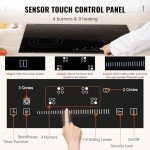 VEVOR 30-Inch Electric Cooktop with 4 Burners
