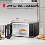 TOSHIBA 0.9 Cu Ft Countertop Microwave Oven