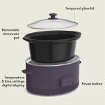 Bella 6.0 Qt Programmable Slow Cooker with Nonstick Pot
