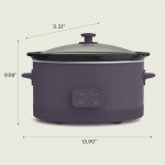 Bella 6.0 Qt Programmable Slow Cooker with Nonstick Pot