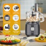 Davivy 7-Cup Food Processor with 10 Blades