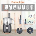 Davivy 7-Cup Food Processor with 10 Blades