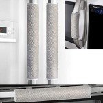 4-Pack Gray Plush Refrigerator Door Handle Covers
