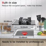 12" Tempered Glass Gas Cooktop with 2 Burners