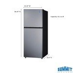 Summit 24” Top Mount Refrigerator-Freezer - Stainless Steel