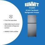 Summit 24” Top Mount Refrigerator-Freezer - Stainless Steel