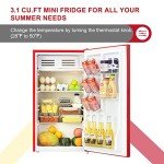 Frestec 3.1 Cu Ft Mini Refrigerator with Freezer