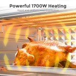 KitchenBoss 5-in-1 Air Fryer Toaster Oven 24.3QT