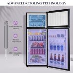 OOTDAY 7.4 Cu.Ft Compact Refrigerator with Freezer
