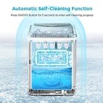 Portable Ice Maker Machine with Self-Cleaning Function