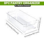 Utopia Home 8-Piece Fridge Organizer Bin Set