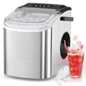 Portable Stainless Steel Ice Maker for Home Use