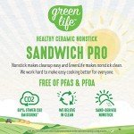 GreenLife Pro Electric Panini Press Grill, Gray