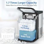 Aeitto Countertop Nugget Ice Maker - 55 lbs/day