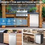 24" Stainless Steel Outdoor Refrigerator for 161 Cans