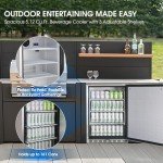 24" Stainless Steel Outdoor Refrigerator for 161 Cans