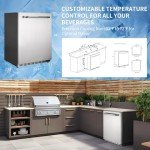 24" Stainless Steel Outdoor Refrigerator for 161 Cans