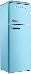 Galanz Retro Blue Dual Door Refrigerator, 12 Cu Ft