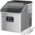 COSTWAY Stainless Steel Countertop Ice Maker – 48LBS/24H