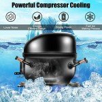 COSTWAY Stainless Steel Countertop Ice Maker – 48LBS/24H