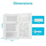 BANGSON 3.2 CU.FT Mini Fridge with Freezer