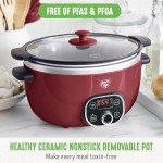 GreenLife 6QT Programmable Slow Cooker with Ceramic Bowl