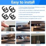 Refrigerator Door Hinge Shim Adjustment Kit - 8 Pcs