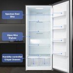 21 cu.ft Stainless Steel Upright Freezer with LED Display