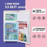 DEMUELLER 3.5 Cu.Ft Mini Dual Door Refrigerator