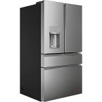 Smart 4-Door French Door Refrigerator in Platinum Glass